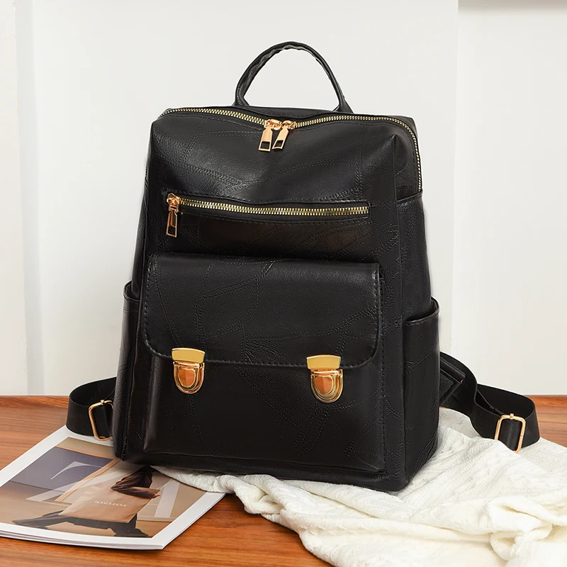 

Натуральные женские рюкзаки из мягкой кожи, женские сумки на плечо Sac A Dos, повседневные дорожные женские сумки, Mochilas, школьные сумки для девочек