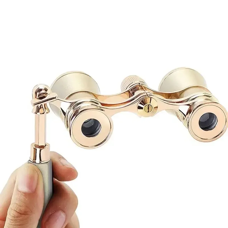 

Очки 3x25, Мини бинокль, телескоп, очки для оперного театра с регулируемой ручкой, телескоп для просмотра драмы