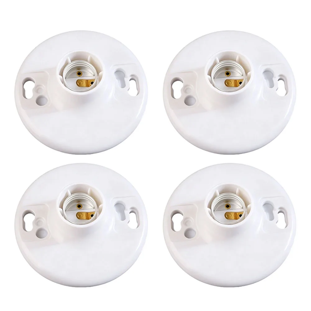For E26 Plastic Lamp Holder 2pcs 4pcs 6pcs Pack White UL Approved Easy Install for Basement Storage Room Lighting