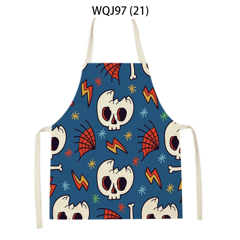 1pc Kitchen Apron Halloween Pumpkin Witch Print Apron Decoration Halloween Party Party Dinner Kitchen Cleaning Apron Home Decor