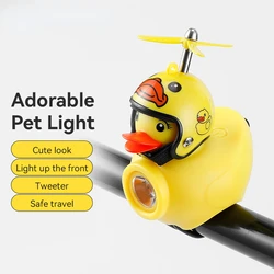 Children's Night Riding Light Breaker Duck Horn Light 2-in-1 High Light Headlight 120db Universal Bicycle Horn Light