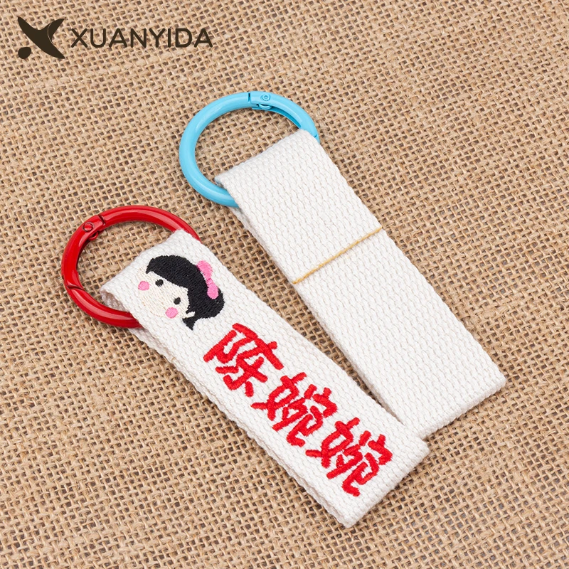 

10pcs 2.5CM Keys Kindergarten Embroidred School Bag Pendant Personalized Customization Name