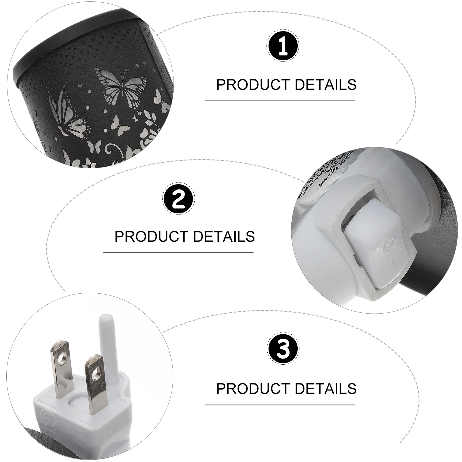 

Multipurpose Projection Lamp Warmer Light Melting Wax Fragrance Lamp Us Plug Aroma Diffuser Bedroom Light