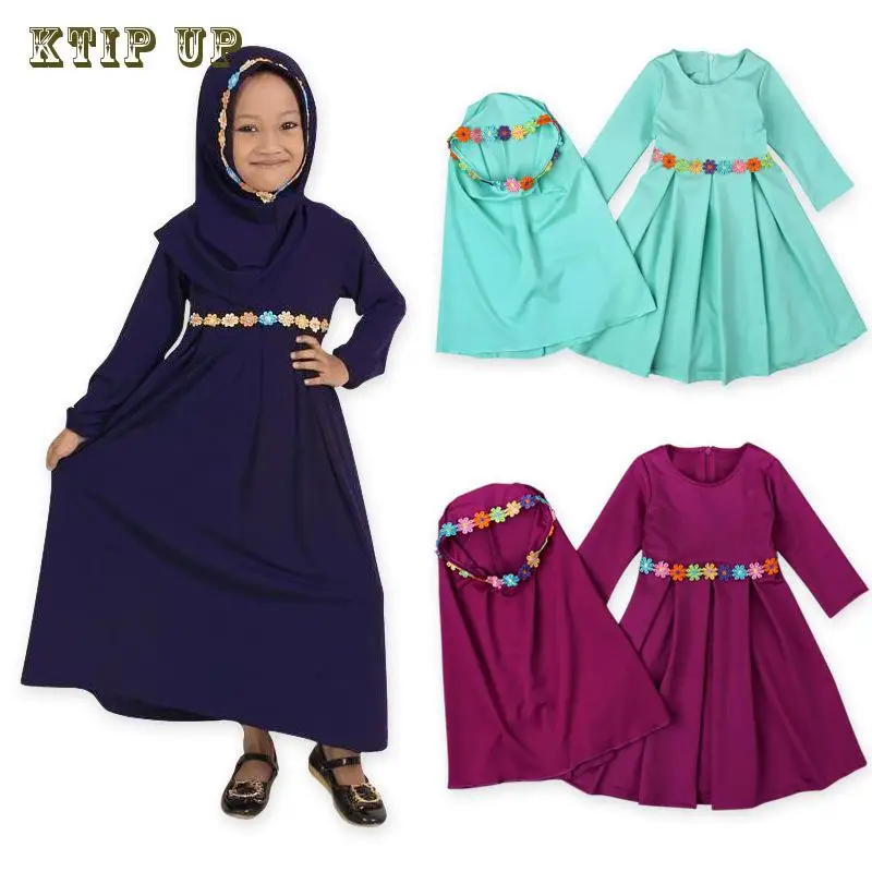 

Ramadan Muslim Girls Dress Islamic Prayer Garment Burqa Khimar Jilbab Long Hijab Abaya Kaftan Arab Prayer Maxi Dress Robe Gown