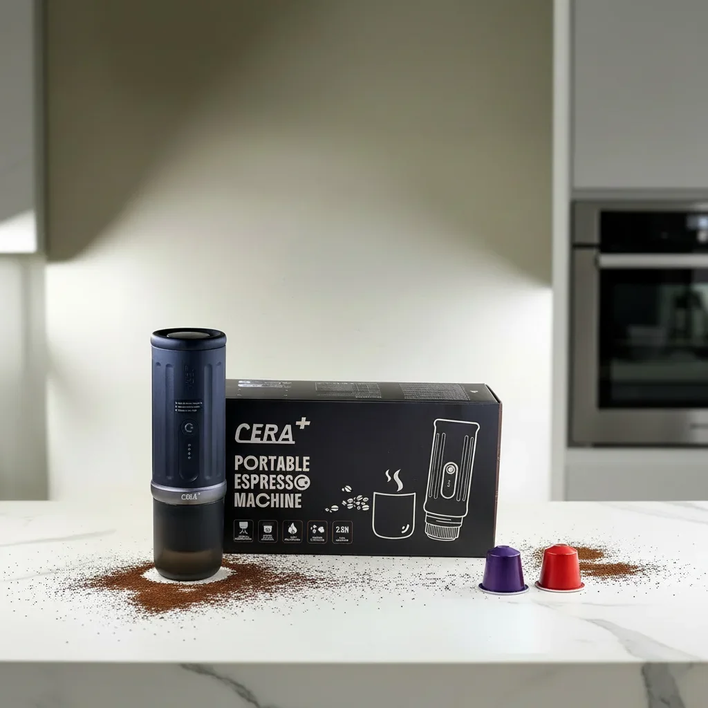 PCM03S Mini Cap sule Coffee Machine for Single Person Fast Heating One Click Battery Powered App-Controlled Office Desk