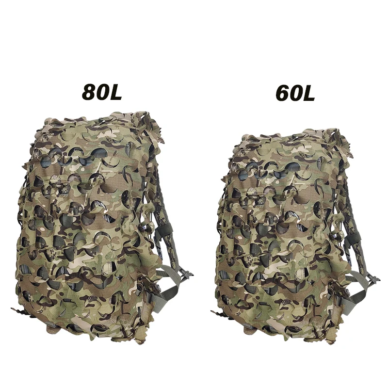 3D Camo Net Backpack Helmet Cover Kit Laser Cut Camouflage Mesh for Hunting Backpack Airsoft Tactical Helmet Hunting Accessories