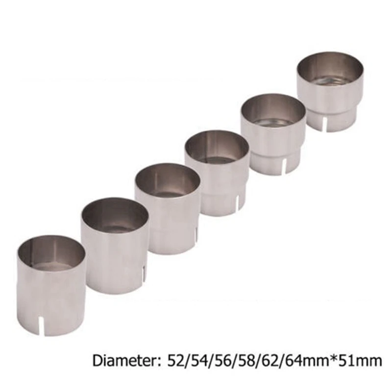 2Pcs 51Mm To 54Mm Motorcycle Exhaust Pipe Diameter Converter Motorcycle Stainless Steel Reducer Adapters Accessories