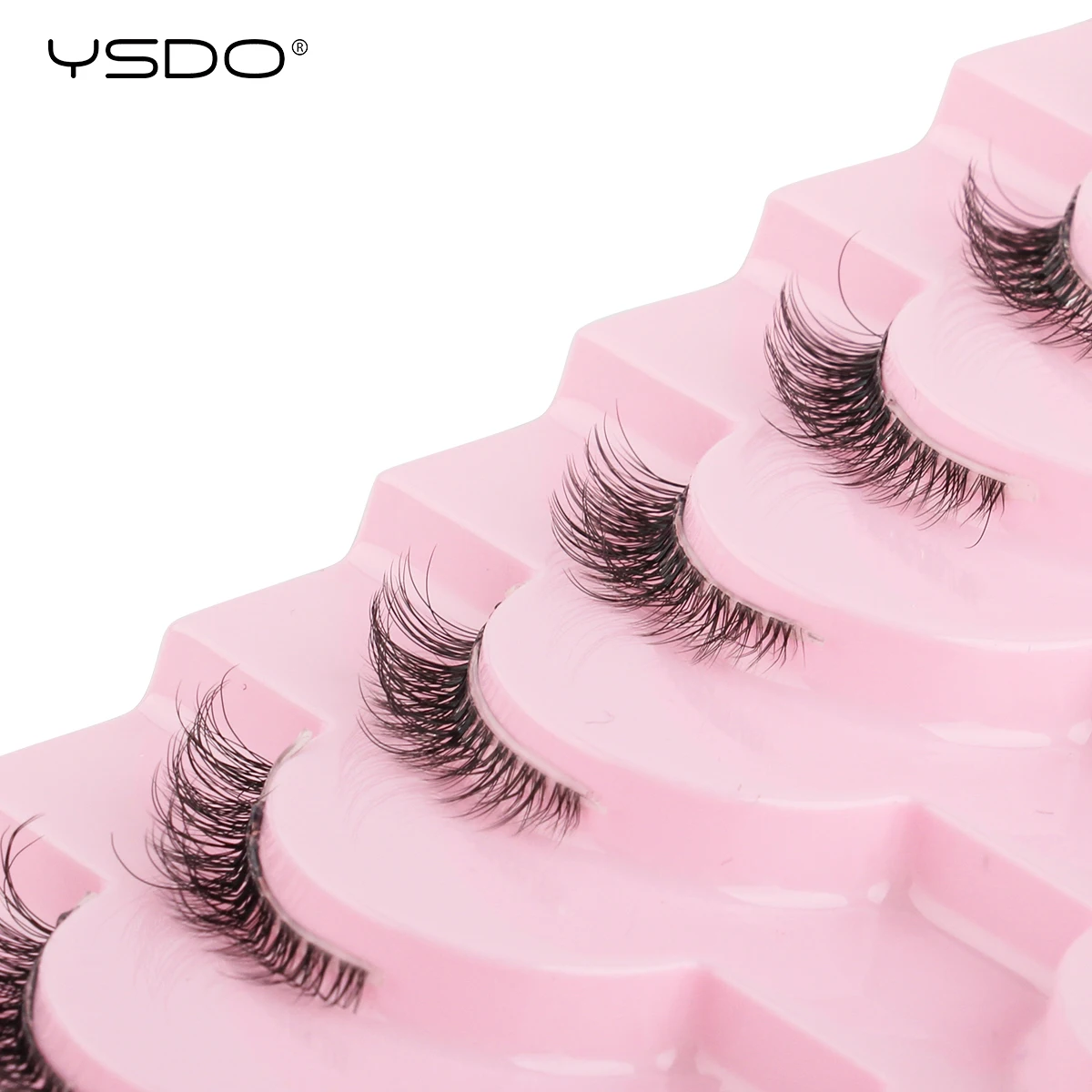 YSDO Half Lashes 5/7/10 Pairs Half False Eyelashes Soft Natural Cat Eye Lashes Makeup 3D Mink Eyelash Extension Fluffy Faux Cils