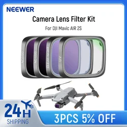 NEEWER Camera Lens Filter Kit For DJI Mavic AIR 2S Multi-Coated Drone Filters Including ND1000 ND2000 NV UV Filters For DJI