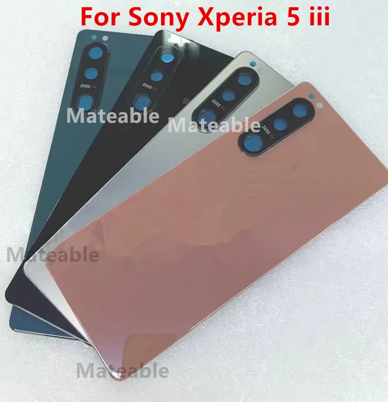 Корпус Xperia 5iii 5iii для Sony Xperia 5 iii X5iii, задняя крышка аккумулятора, ремонт, замена задней крышки двери + объектив камеры
