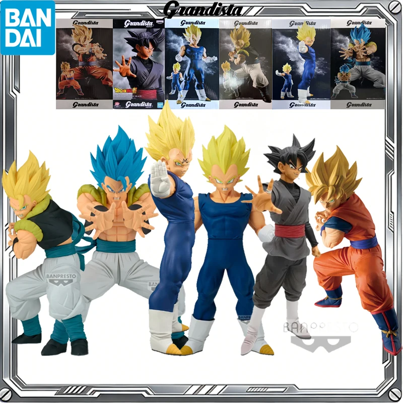 

Bandai Original DRAGON BALL SUPER Anime Grandista Nero GOKU BLACK VEGETA GOGETA Action Figure Toys Kids Gift Collectible Model