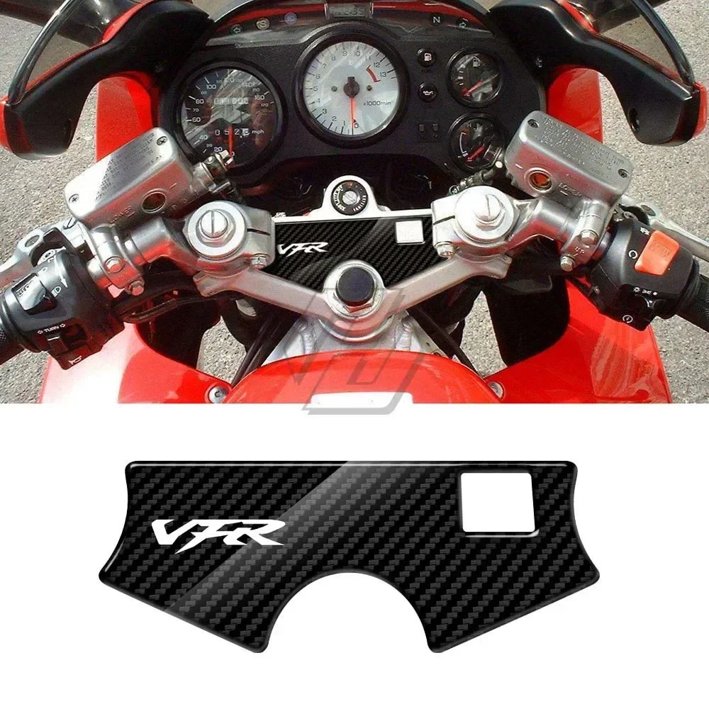 Voor Vfr 750 2011-2014 3d Carbon-Look Bovenste Drievoudige Juk Verdediger