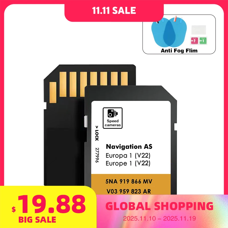 

Wholesale for VW Discover Media Navi AS Map GPS UK Europe 2025 Sat Nav SD Card 32GB Memory 5NA 919 866 MV