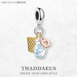 Frankfurt Jug Pendant Charm For Men Women Spring 925 Sterling Silver Trendy Lucky Fashion Jewelry