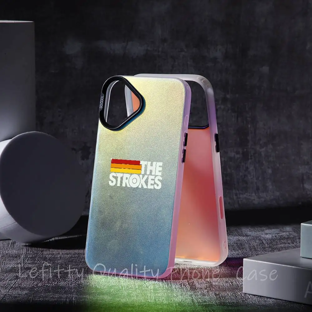 Etui na telefon Band The S-strokes Cool do iPhone'a 16 15 14 13 12 11 Pro Max, matowe, aurora, wielokolorowe, laserowe, metaliczne, gradientowe, funda
