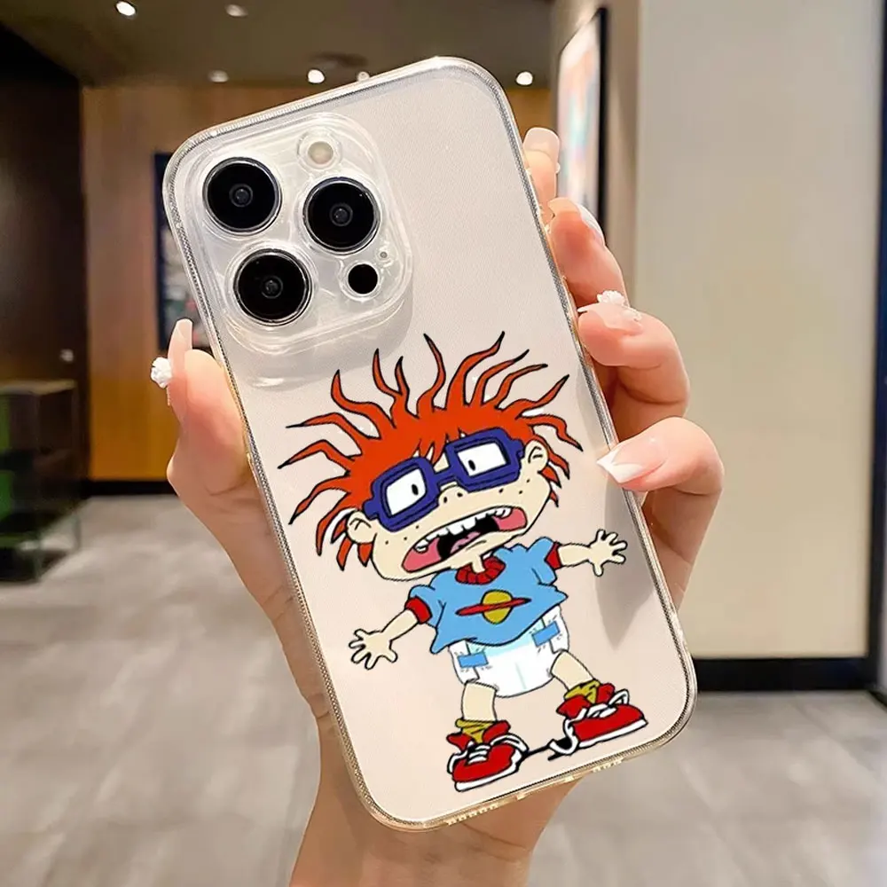 Cartoon Funny R-Rugrats Phone Case for Samsung Galaxy S24 S23 S22 S21 S20 Ultra Plus FE Transparent Shockproof Soft Cover Fundas