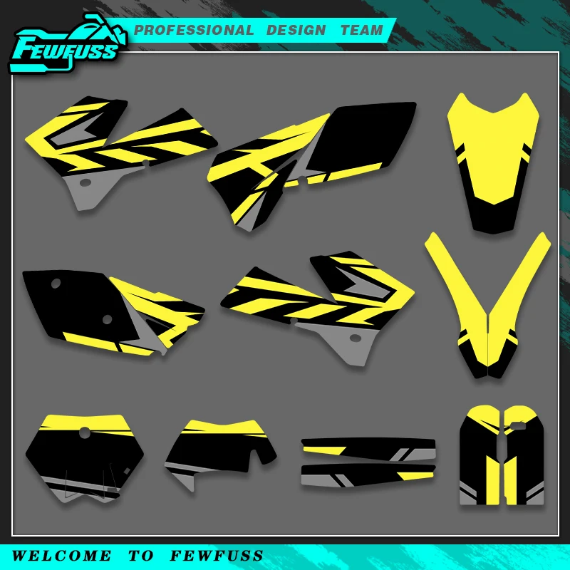 Fewfuss Complete Stickers Graphics Decals for KTM SXF 2005-2006 XCF 2006-2007 EXC 2005-2007 Dirt Bike Custom Decal Kit 02