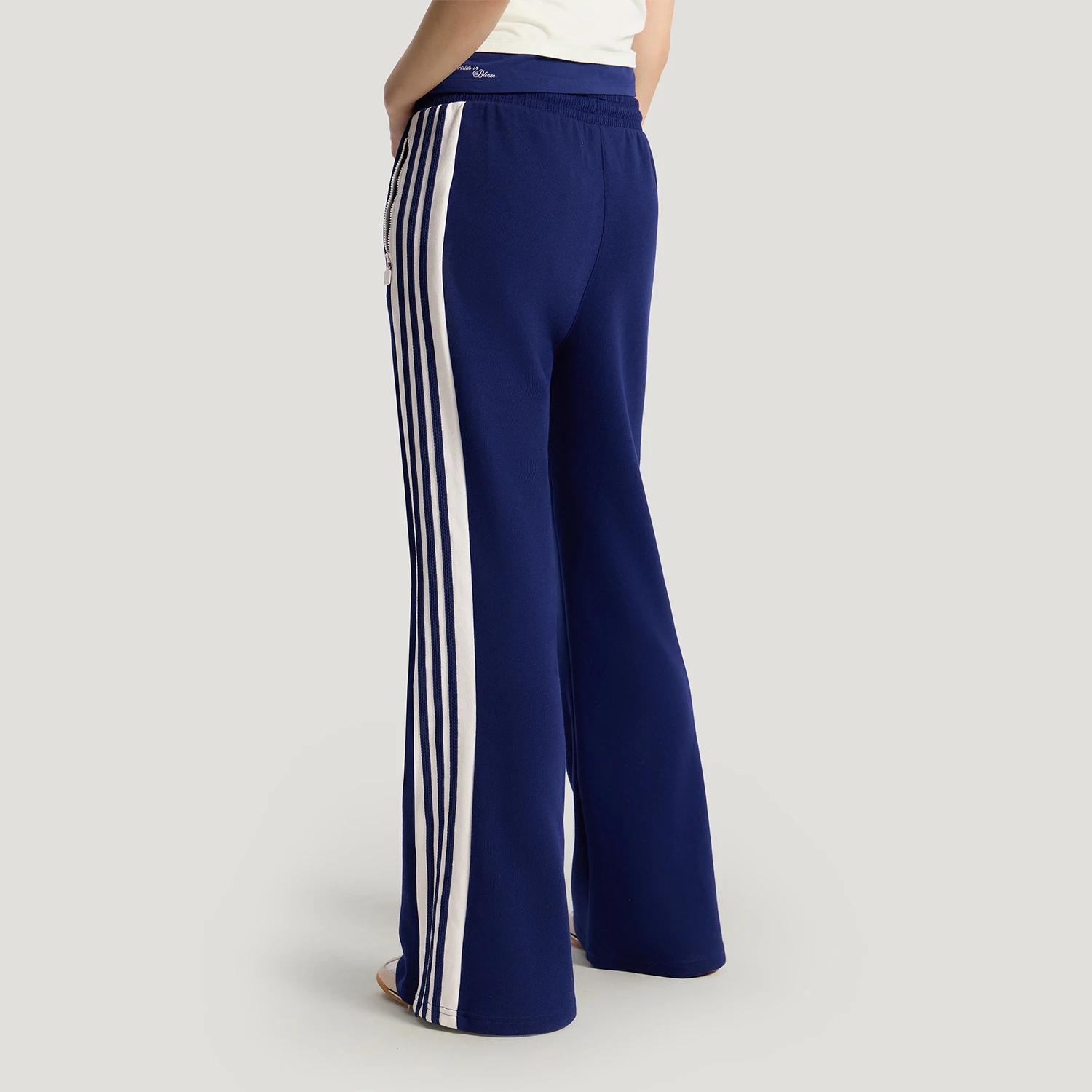 Adidas genuine clover women's lace up knitted retro fashion pants KY2163