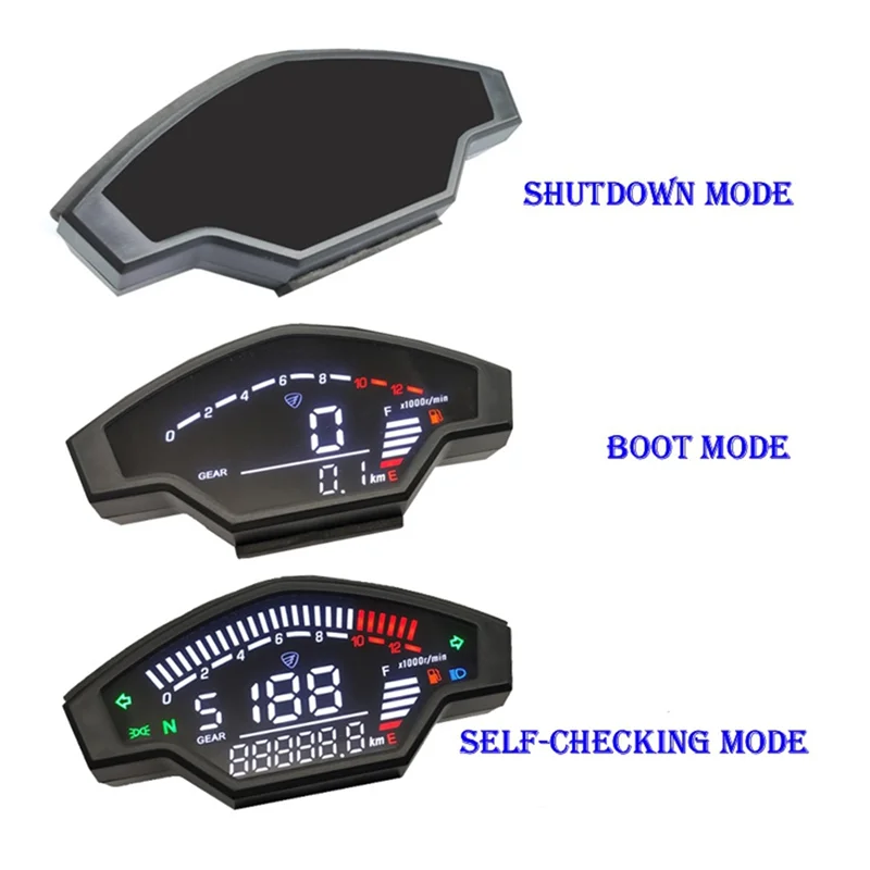 

Precision Motorcycle Speedometer Meter Odometer For Italika Vort-X 200 AKT200 Gear Speed Meter Oil Level Display Instrument Repl