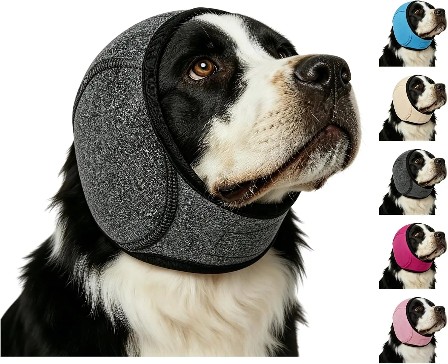 Waterproof Noise Cancelling Dog Ear Muffs for Swimming & Grooming - Calming Hood To Relieve Pet Anxiety & Prevent Shock