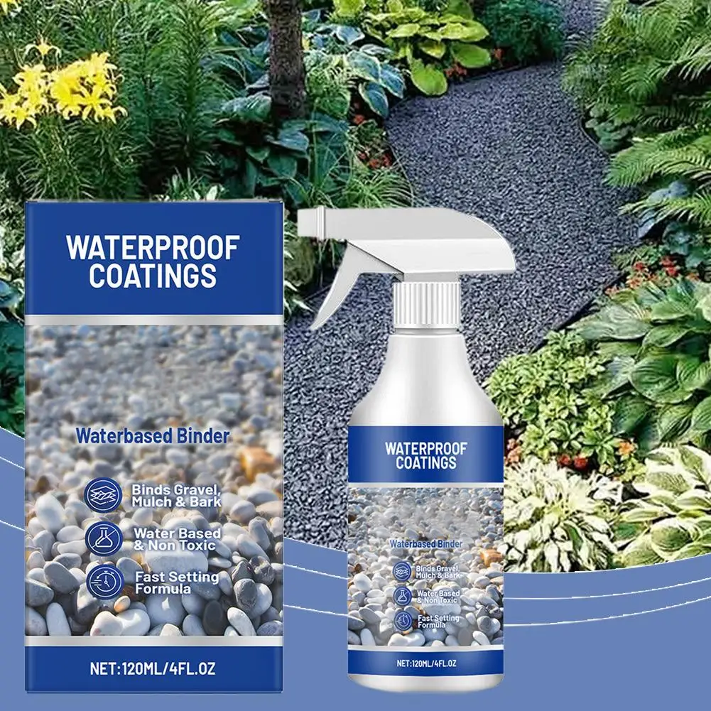 

120ml Gravel Binder Mulch Glue Waterproof Fast Drying Spray For Rocks Sealer Adhesive Stabilizer For Yard Backyard Playgrou Y2I2