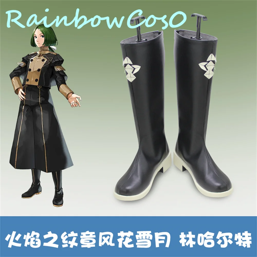 Fire Emblem ThreeHouses Linhardt Cosplay Schuhe Stiefel Halloween Weihnachten RainbowCos0 W2503