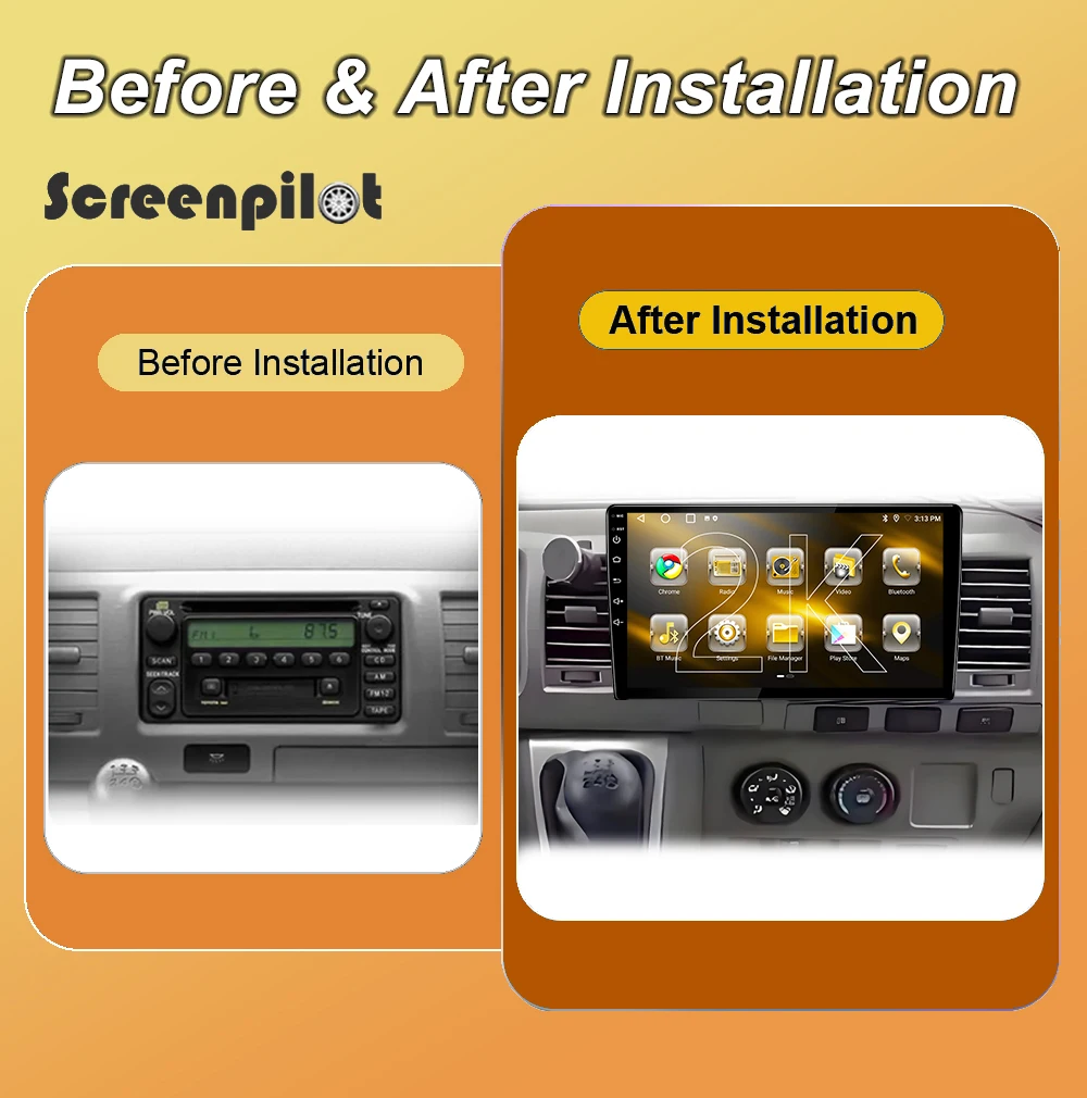 Android 16 For Toyota Hiace 2010 2011 2012 2013 2014 2015 2016 2017 2018 Car Radio Carplay Android Auto Multimidia Player GPS 5G