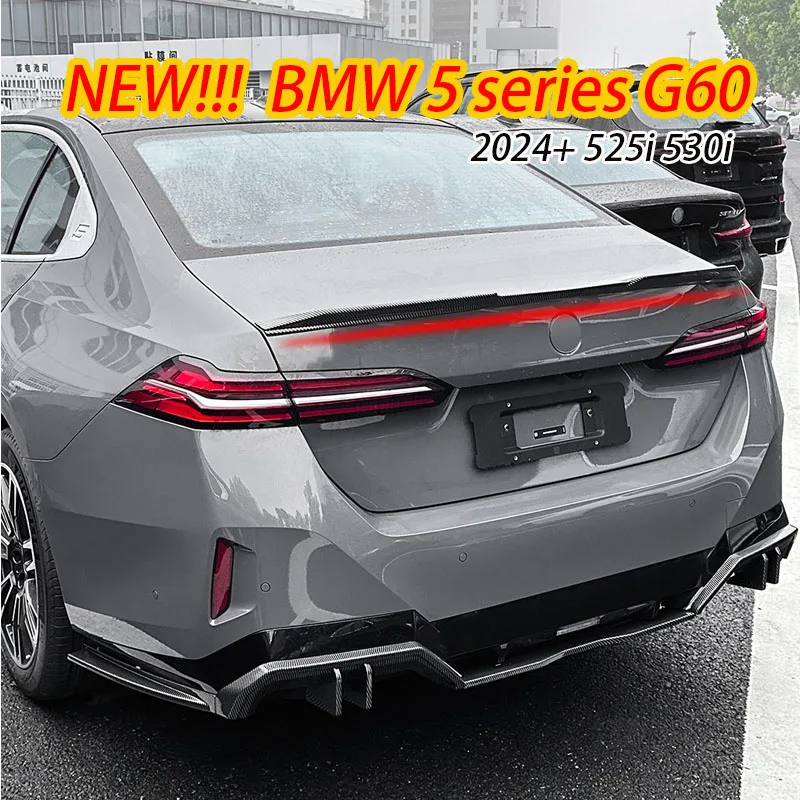

Новинка, черный спойлер для BMW 5 серии I5 G60 2024 МП, спойлер с крыльями, верхние крылья, черный корпус для губ, сплиттер, отделка багажника, наклейка