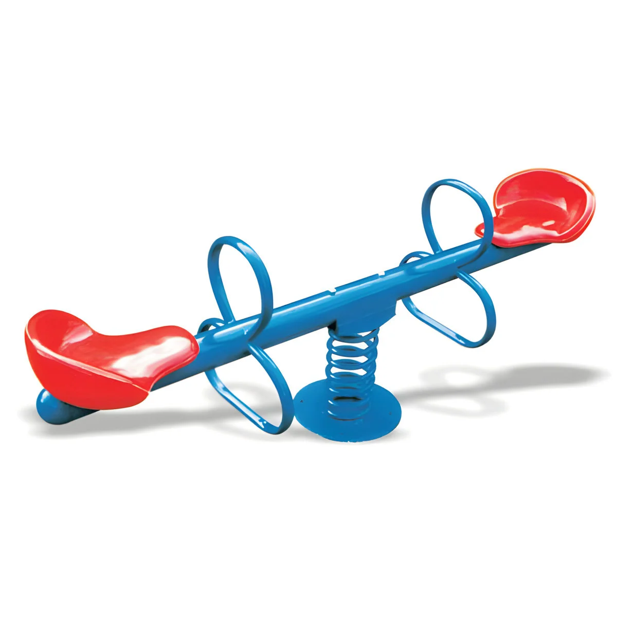 High Quality Outdoor Games Adult Arc Form Seesaw Metal Frame Children's Playground Plastic Seat Seesaw