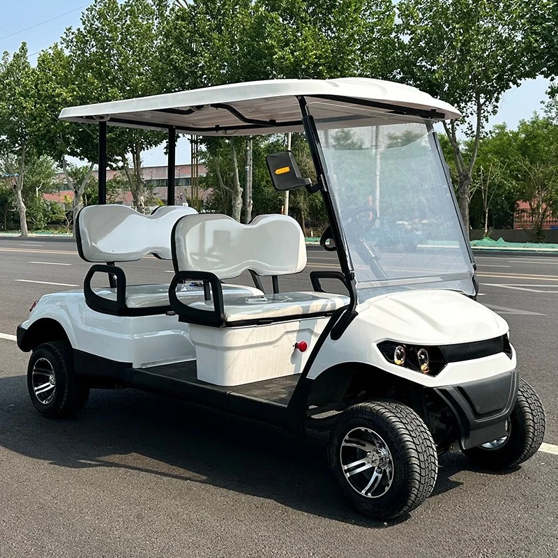 Golf cart tourist attraction shuttle car sales office viewing new off-road golf cart