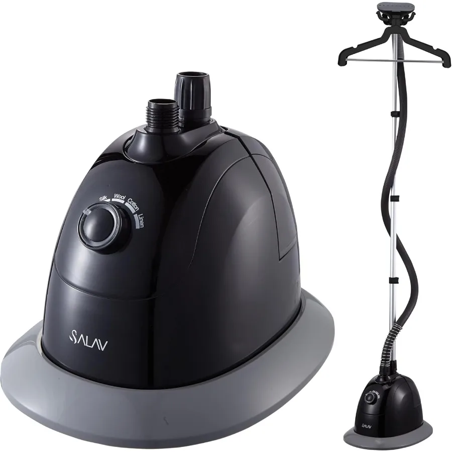 

1500W High-Performance Garment Steamer with 360-Degree Swivel Multi-Hook Hanger and 4 Adjustable Steam Settings for Efficient H