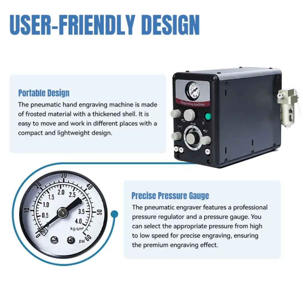 Jewelry Making Pneumatic Engraving Machine, Professional Air Engraver for Crafts Handmade Tools LK-G01