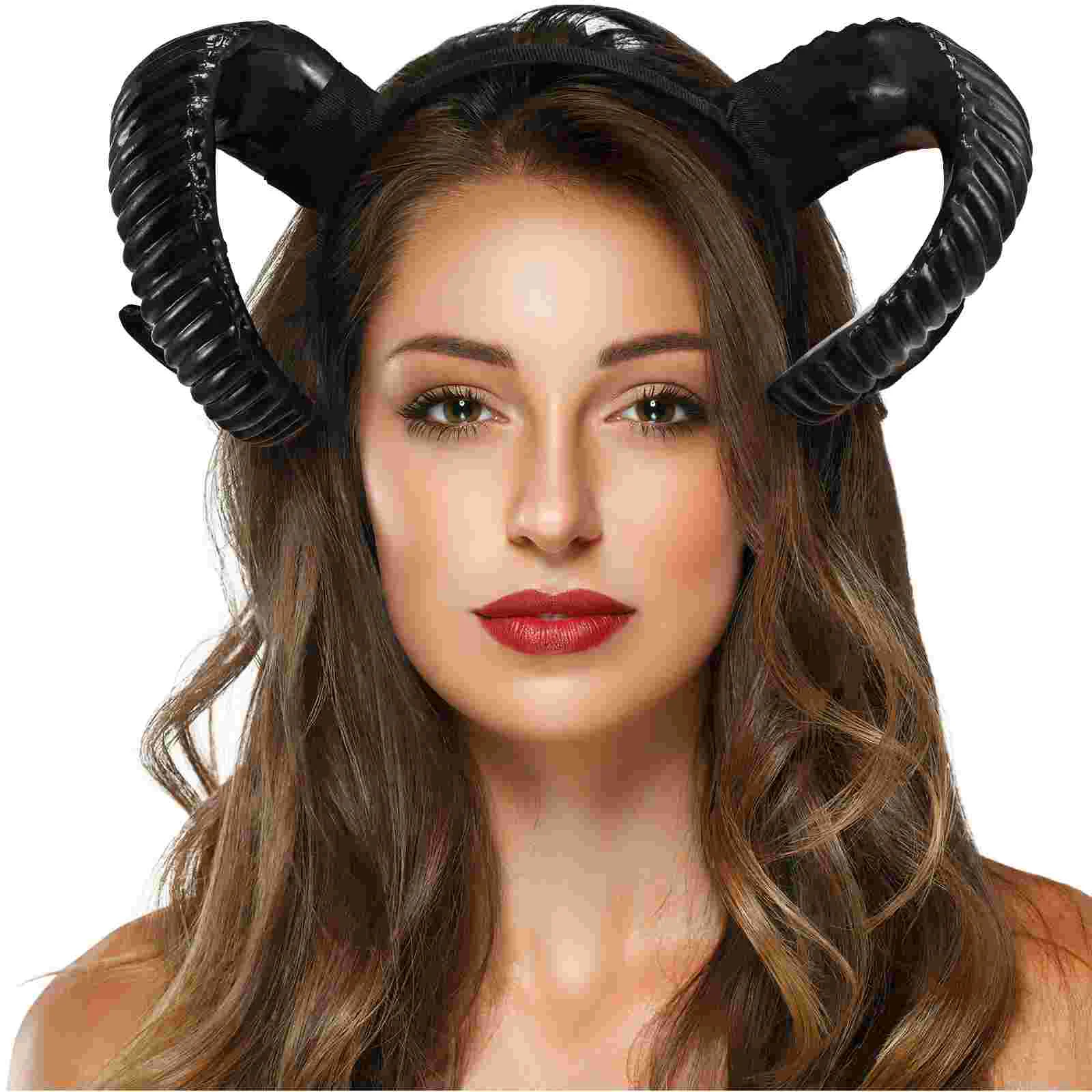 Demon Horns Headbands Halloween Headwear Cosplay Hair Hoop Prom Carnival Party