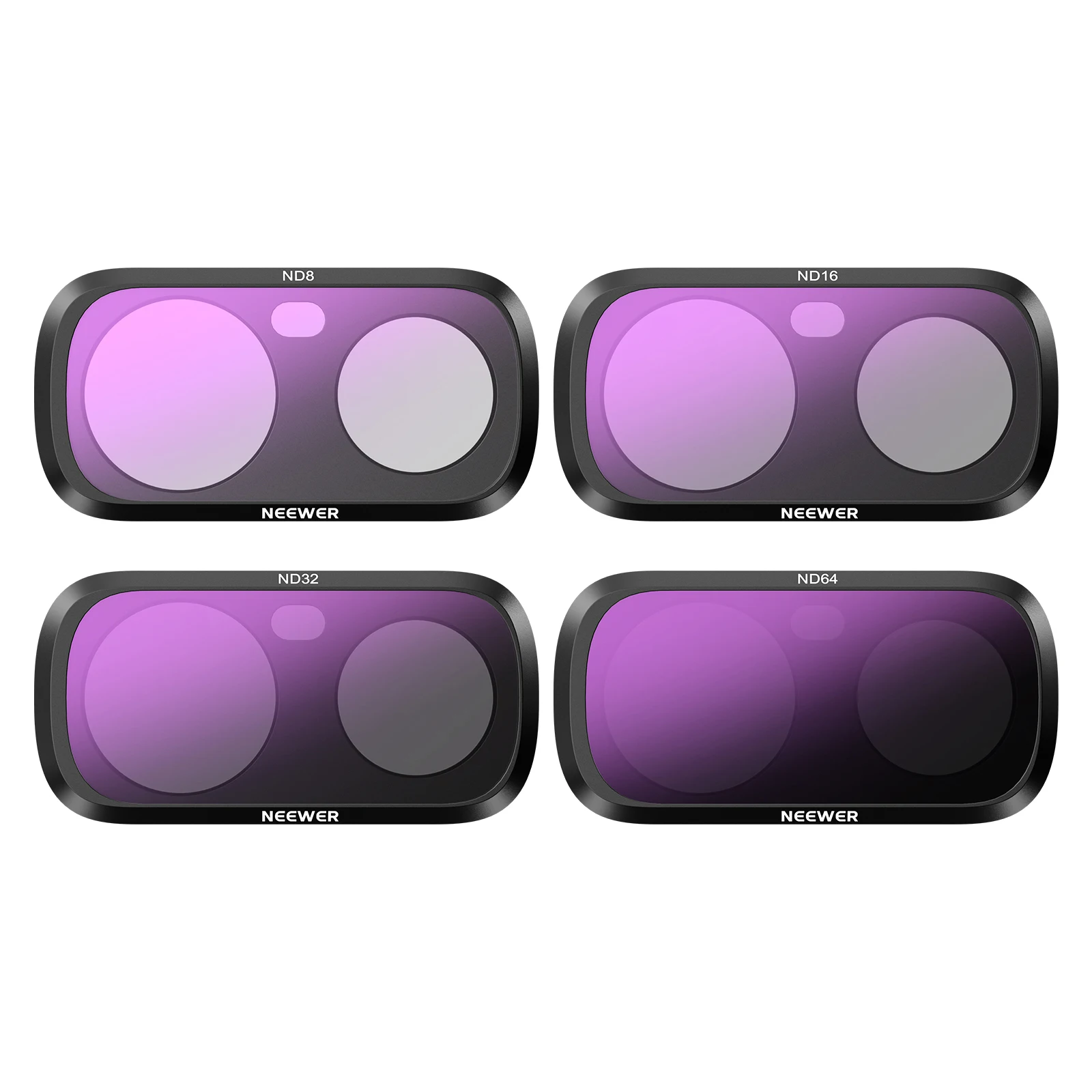 NEEWER ND-Filter-Set für Insta360 Luna Ultra, ND8 + ND16 + ND32 + ND64 HD Neutraldichte-Filter-Kit für Gimbal-Actionkameras – Detail 1