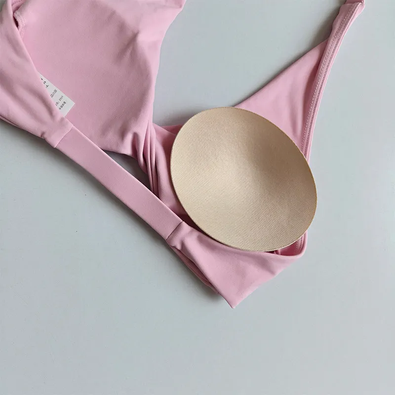 Nude Halter Neck Underwear Yoga Bra Crop Top Beautiful Back Fitness Vest Quick-drying Professional Training Running Bras Suit