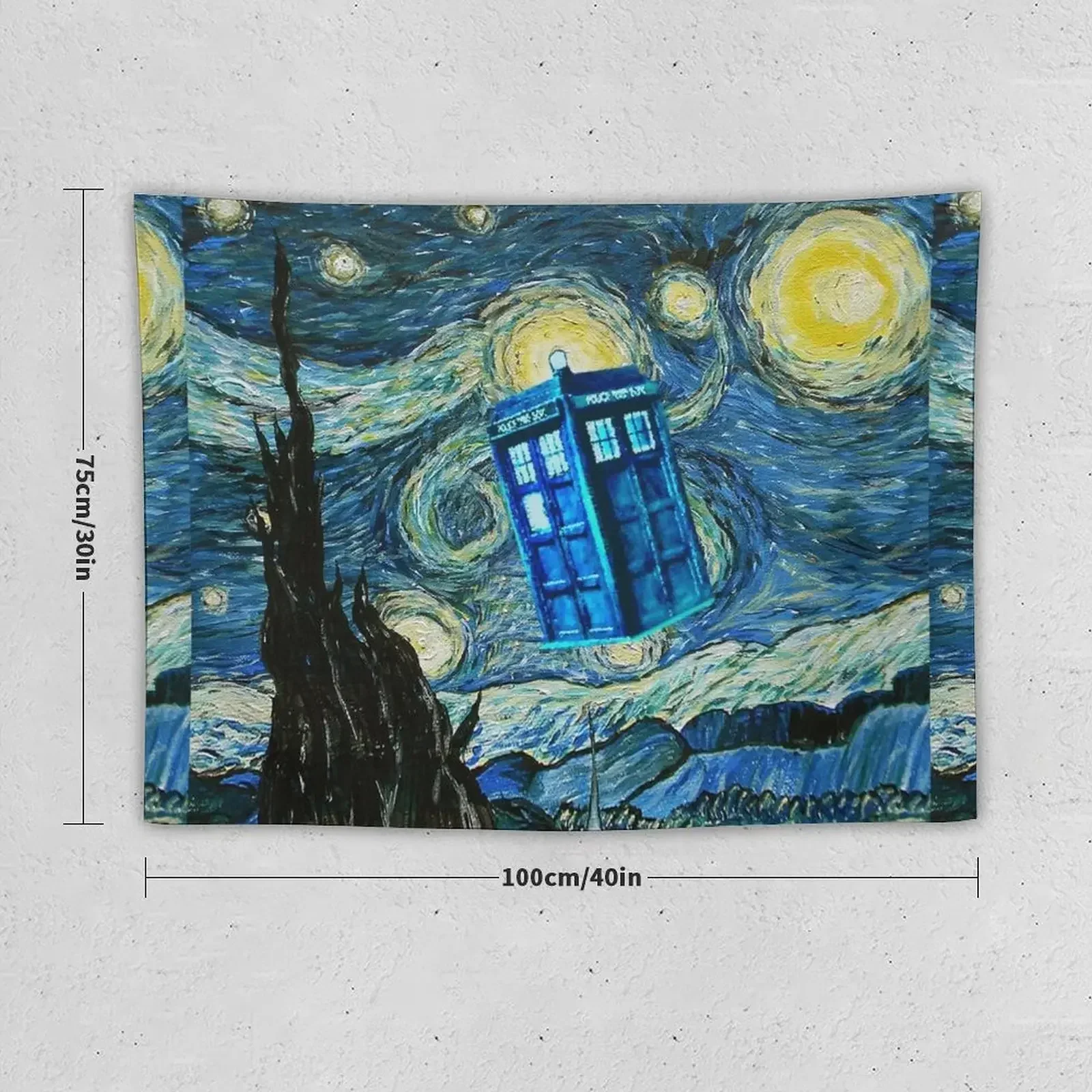 Flying British Phone Box Tapestry Wallpapers Home Decor Aesthetics For Room Wall Decoration Funny Tapestry