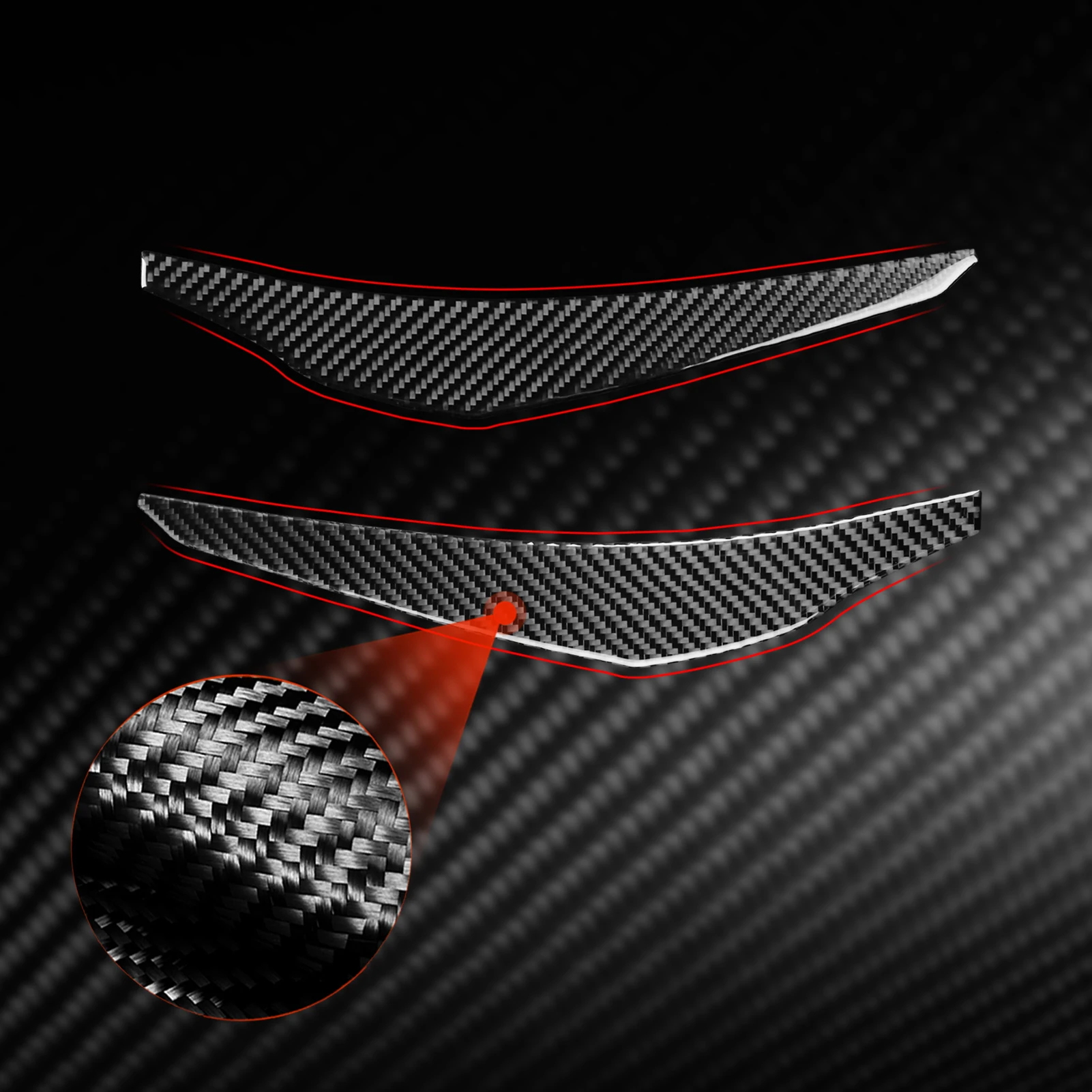 For Infiniti FX35 FX45 S50 2006-2008 Carbon Fiber Headlamps Eyebrow Panel Cover Car Accessories Exterior Decorative Stickers