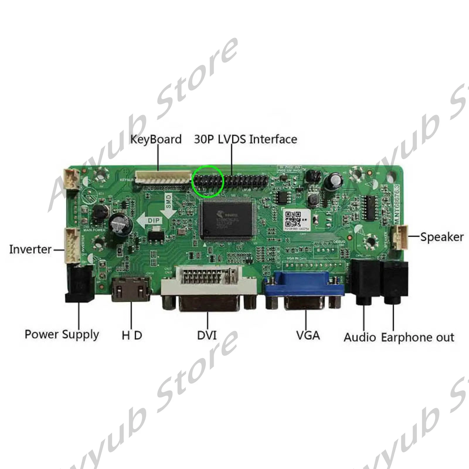 Imagem -04 - Tela Lcd de 14.9 Polegadas Lta149b780f 1280x390 com Placa Lcd h Dmi Dvi Vga para Arcade Lcd Letreiro Pinball Dmd Display de Carro