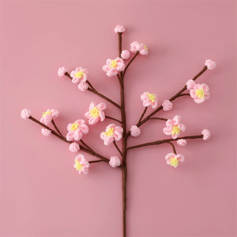 Home Decor Simulation Flower Yarn Plum Blossom Flower Branch Flower Arrangement Living Room Coffee Table Decoration