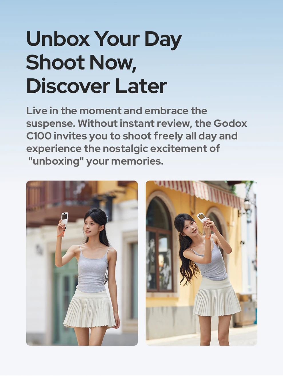 Godox C100 Transparenter Sucher, transparente Smart-Kamera, nahtloses HuD-Display, Vlog, Aufnahmen machen, Geschenke, Spielzeug für Mädchen und Kinder – Detail 6