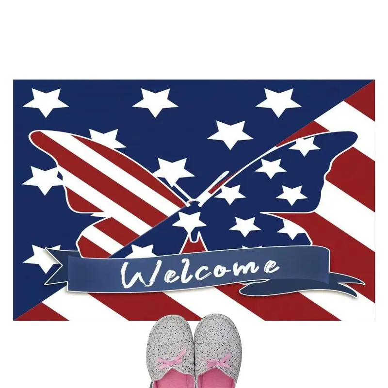 4Th Of July Door Mat Door Mat Outdoor Entrance Durable Door Mat Outdoor Entrance Door Decorations For Entryway Outdoor Welcome