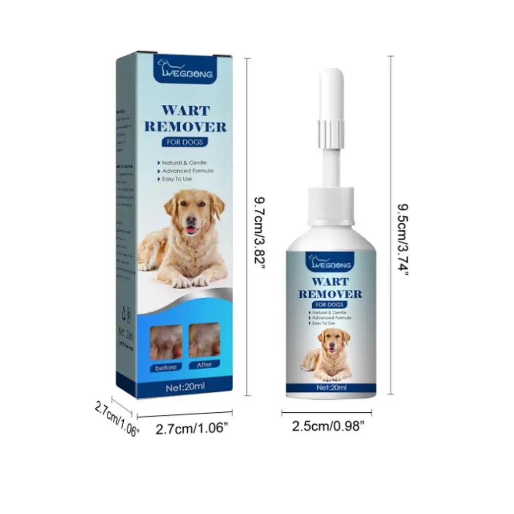 Remove Dog Wart Liquid Against Moles Skin Tags Warts Treatment Painless Skin Cleaning Antibacterial Warts Removal Liquid for Pet