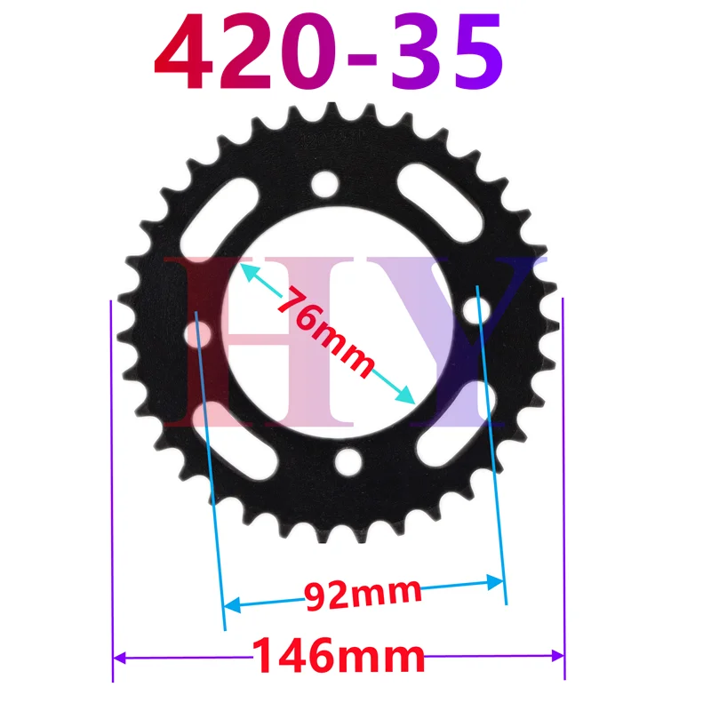 420 428 520530 25T 30T 32T 33T 35T 37T 47T 48T Sprocket inner diameter 76 62 64 mm suitable for ATV off-road motorcycle use gear