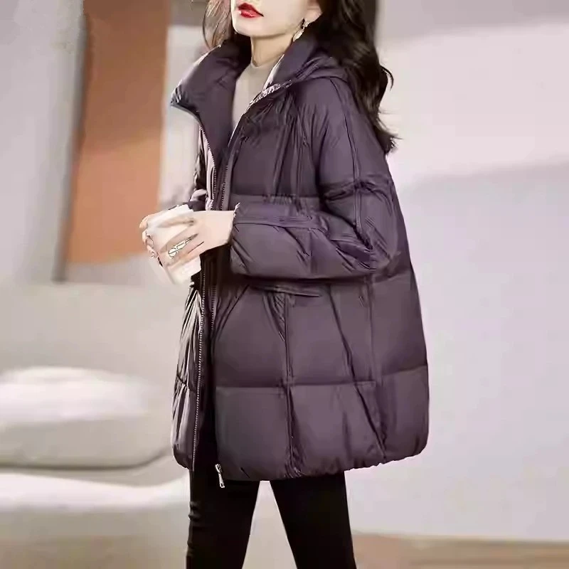 Veste longue bouffante pour femme, Parka ample à capuche, manteau chaud et épais en coton, Style coréen, Streetwear, nouvelle mode hiver 2025