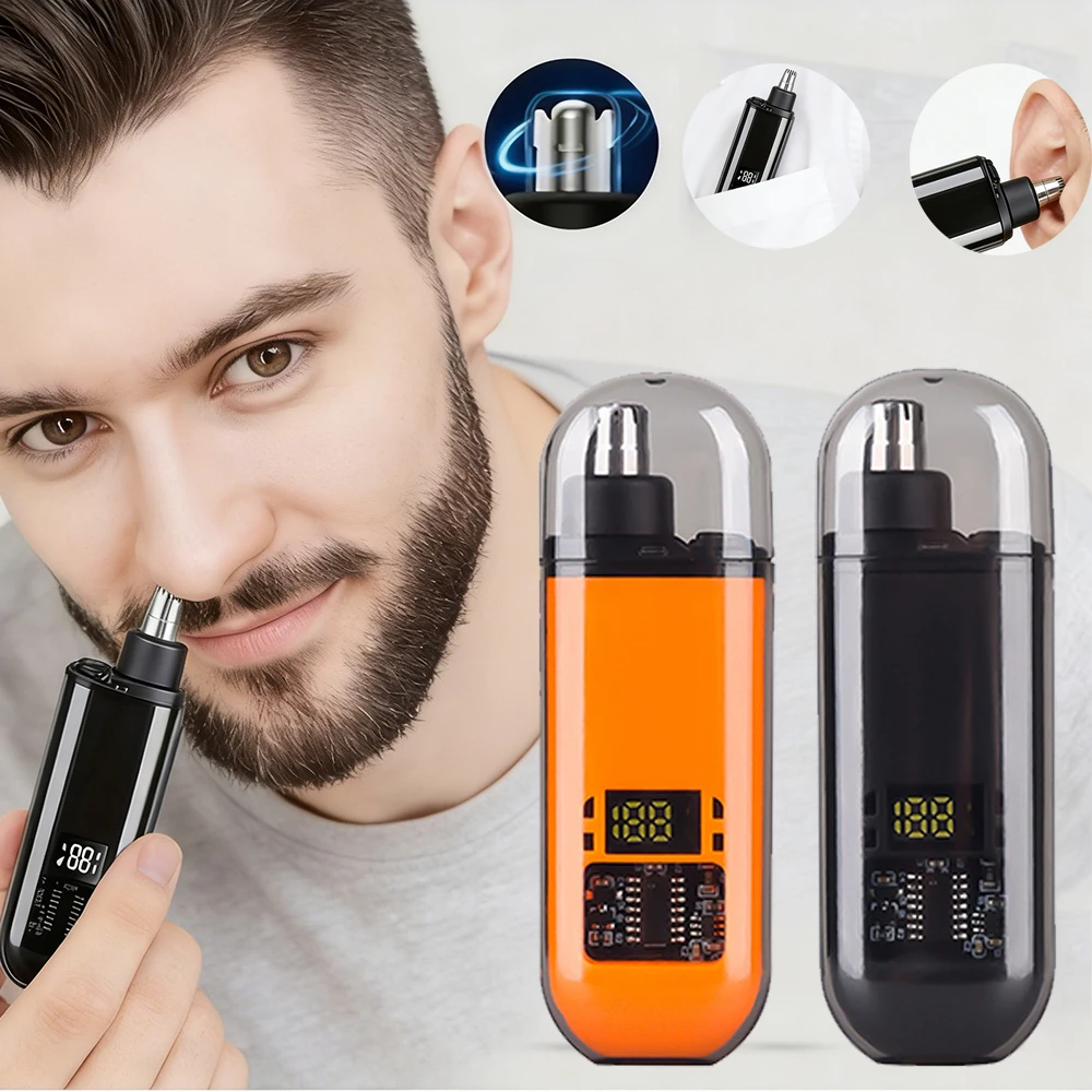 Electric Nose Shaver for Men Pocket Painless Hair Removal for Nose Ears Eyebrow Portable Rechargeable Nose Hair Trimmer for Man