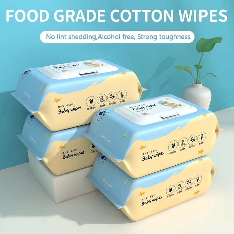 1/2/3/5PCS Baby Newborn Wipes Wet Tissue Non-alcohol Paraben-free Wipe Tisu Basah Bayi Hand, Foot and Mouth Wipes Body Wipes