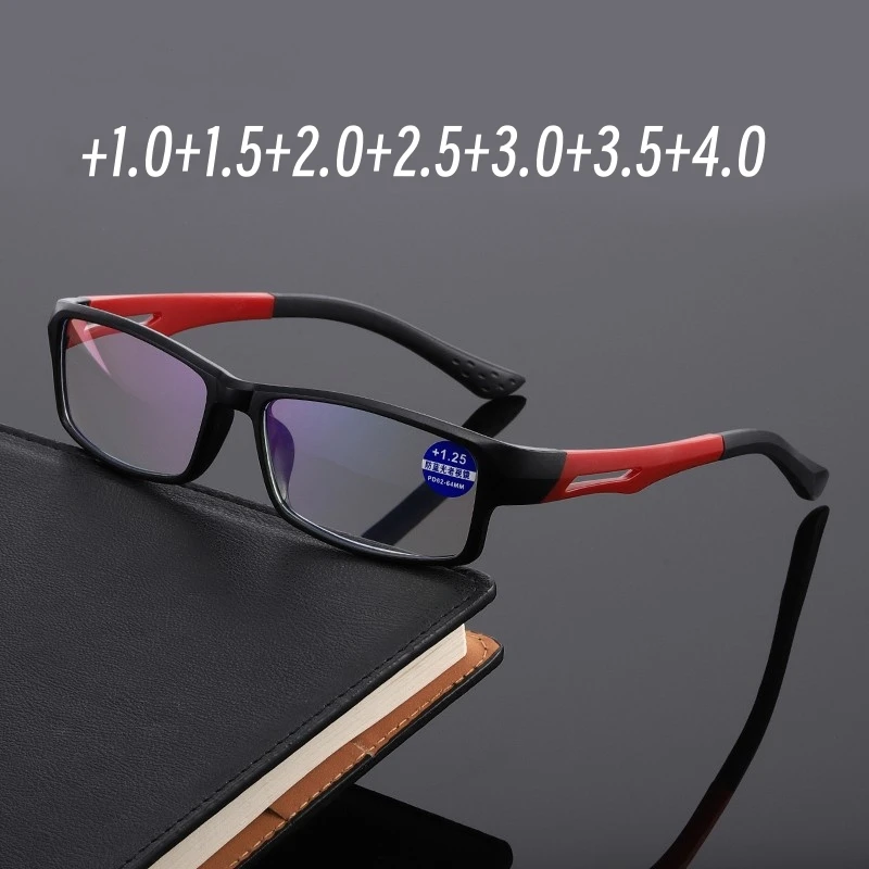 Ultra Light TR90 Anti Blue Light Presbyopia Glasses Sports Presbyopia Glasses High Definition Resin Business Reading Glasses