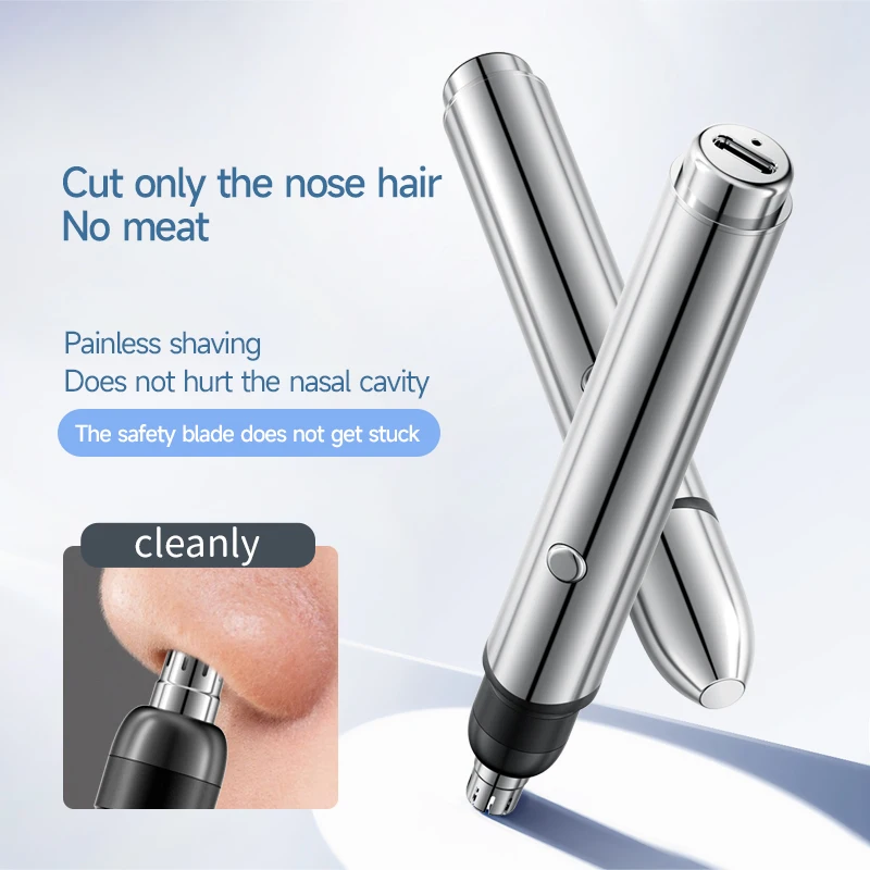 2025 Newest Mini Electric Nose Hair Removal USB Rechargeable Nose Hair Trimmer Tool All-around Care Nasal Safety