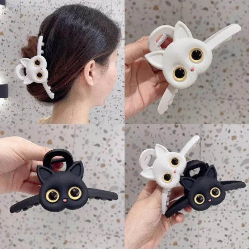 Cute cat hair clip, sweet and cute girl\'s heart accessory, with a curly hair clip on the back of the head