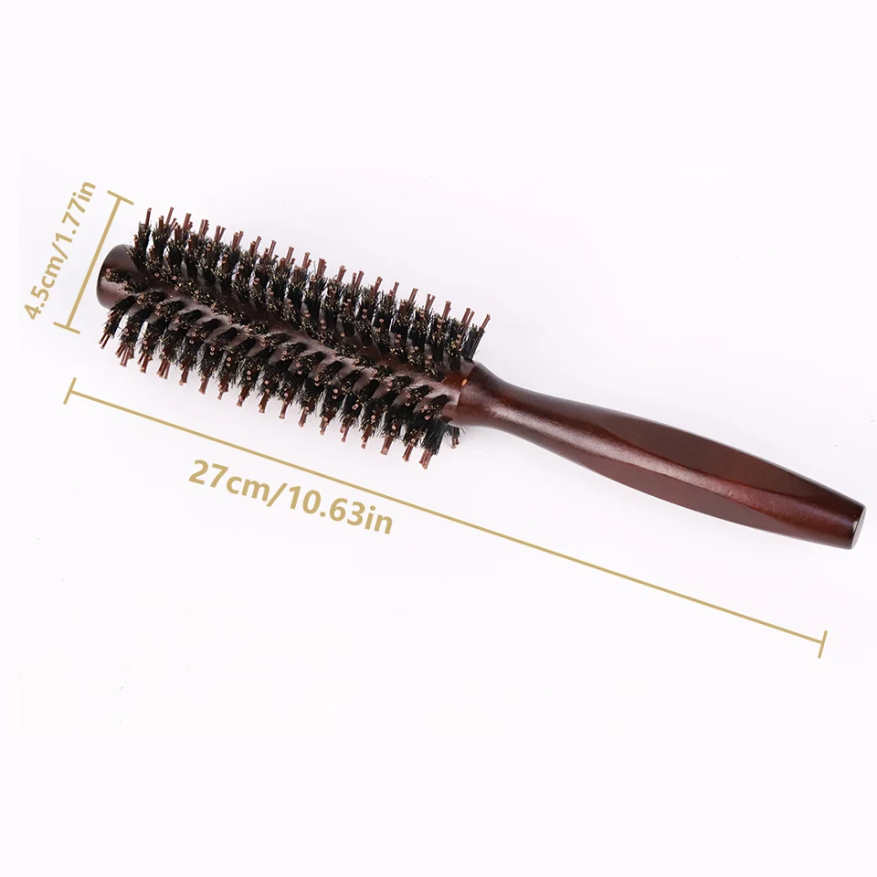 Boar Bristle Hair Brush Wood Hair brush Natural Wooden Wave Brush for Women Straighten Brush Hair Comb Handle Hairdressing Tools